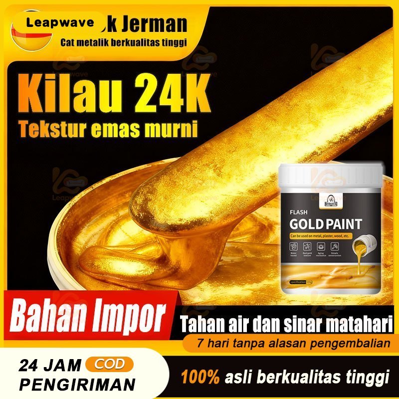 Tekstur emas murni FREE Kuas Emas Cat Gold Cat Kayu dan Besi Emas / Neo Alkycoat Royal Gold / Cat Em