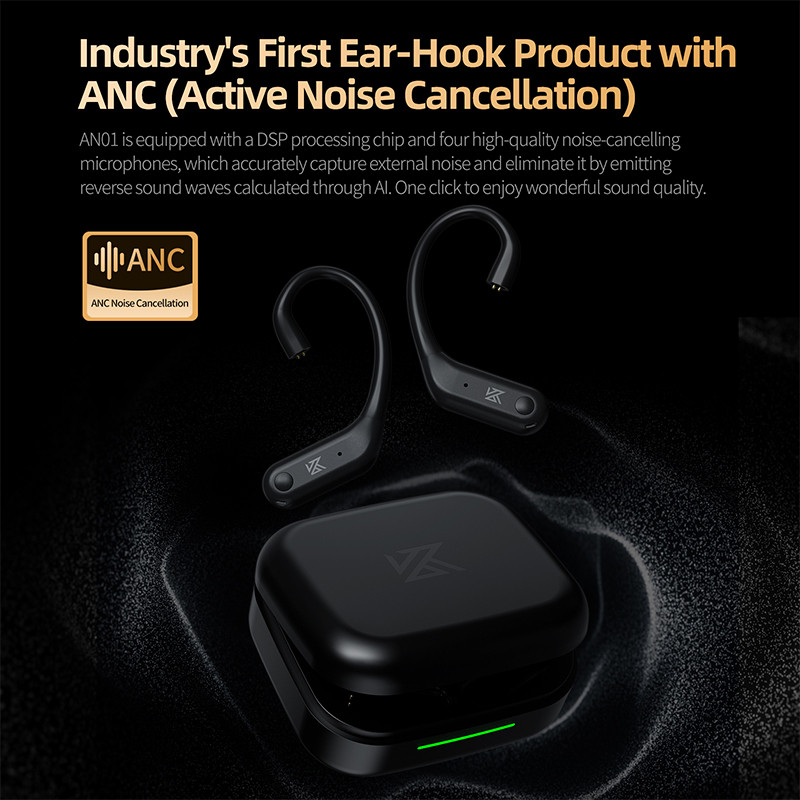 KZ AN01 Wireless Bluetooth-compatible 5.4 Cable Wireless Ear Hook With arging Case For KZ Castor PR2