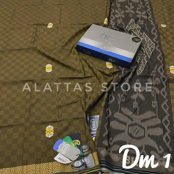 100% ORIGINAL Sarung BHS Classic Songket DAM Gold Silver Ori 100%/Sarung BHS Classic Songket Murah/A