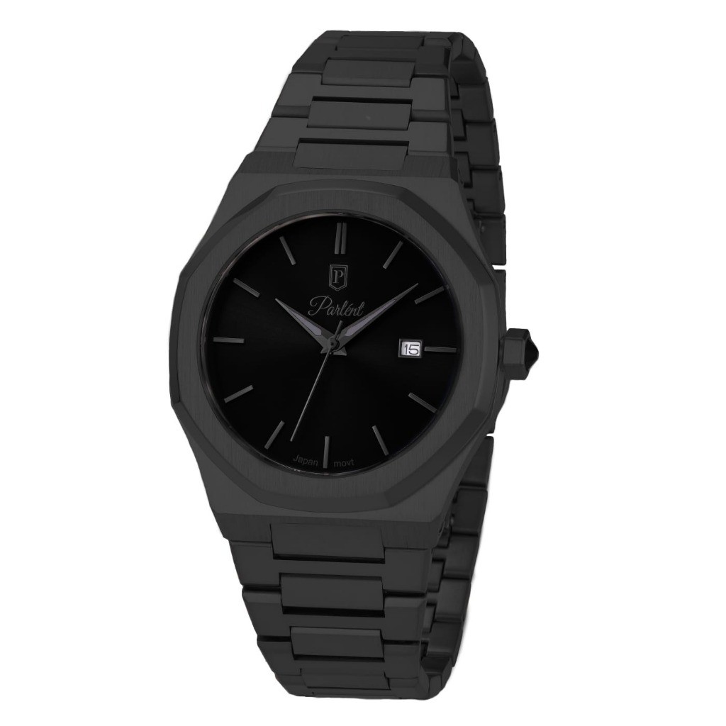 Parlent Palladium Arctic - Jam Tangan Pria 40mm, Japan Quartz Movement, Waterproof 10ATM (100M), Sta