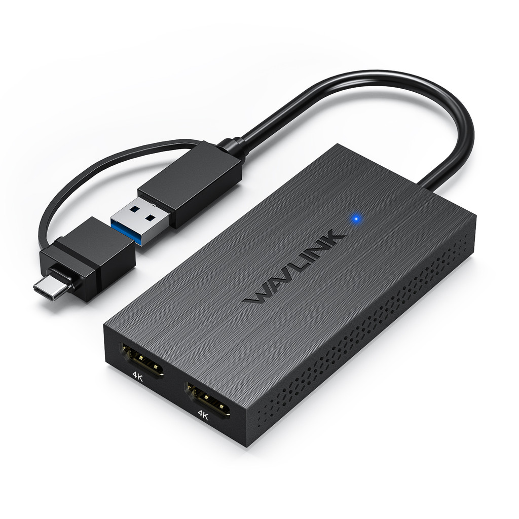 WAVLINK USB 31USB C to Dual HDMI Graphic Adapter Dual 2K4K@60Hz splay Output Type C To HDMIPorts For