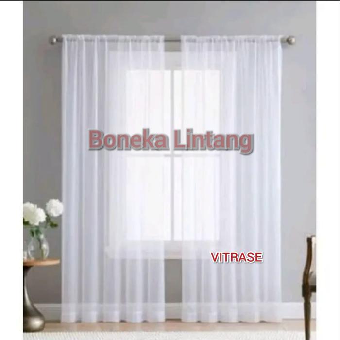 (Toko Perabot Madam) BL GORDEN VITRAS POLOS KAIN IMPOR UKURAN LENGKAP - VITRASE DALEMAN GORDEN Jende