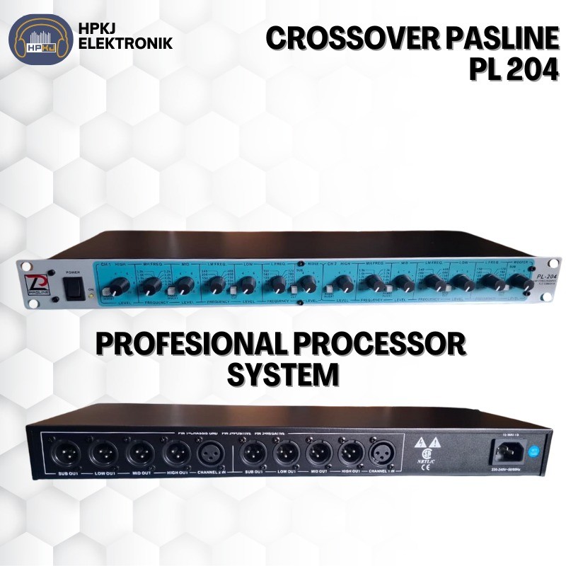 CROSSOVER PASLINE PL 204 Crossover Aktif PASLINE PL 204 PL204 AC Subwoofer 4 way