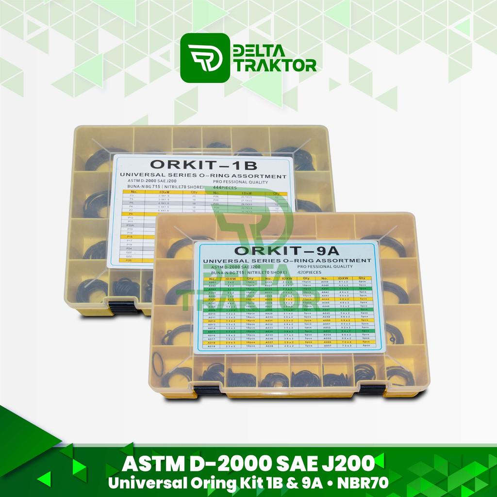 Universal Oring Kit / Oring Box 1B & 9A - Material NBR70 / ASTM D-2000 - SAEJ200 (mm)