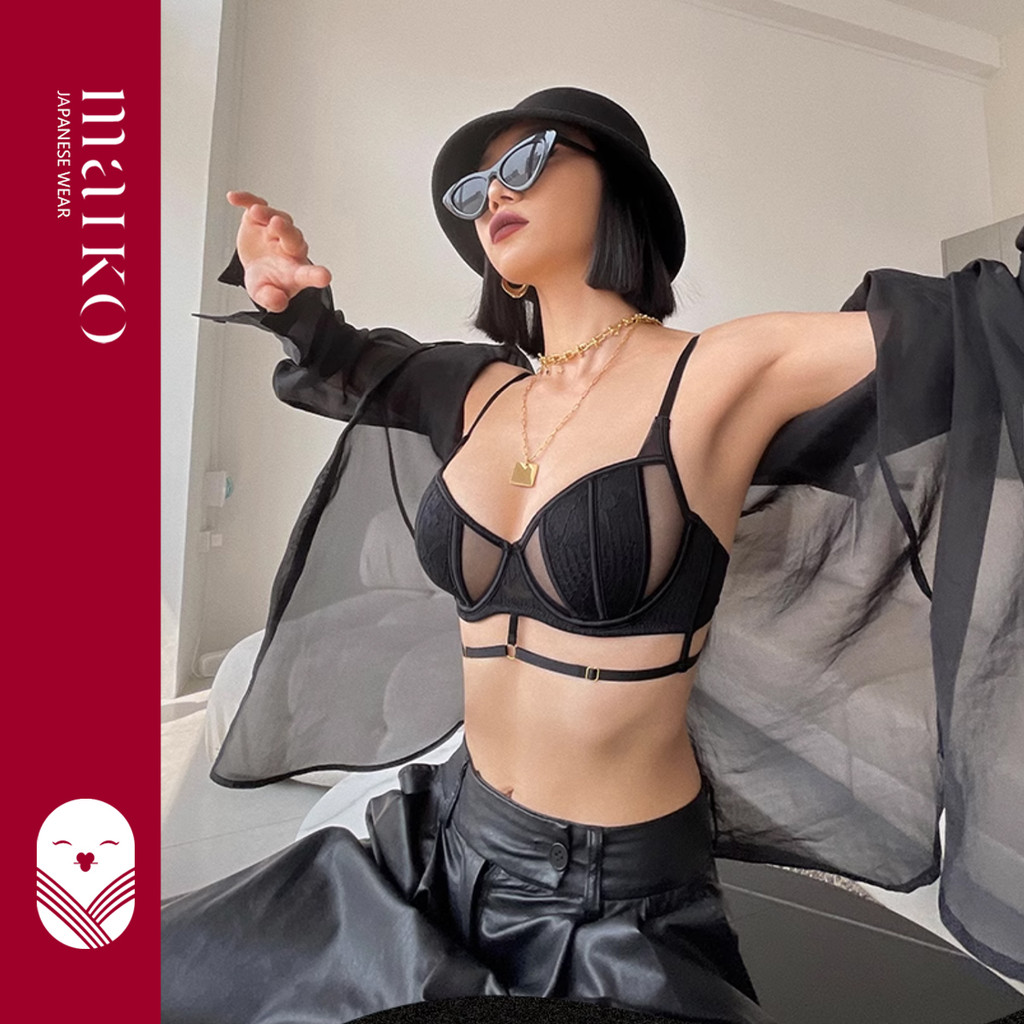 [ MAIKO JAPAN ] Aurel Bra Set Push Up Kawat Celana Dalam Wanita Bh CD Motif Renda Bunga Import