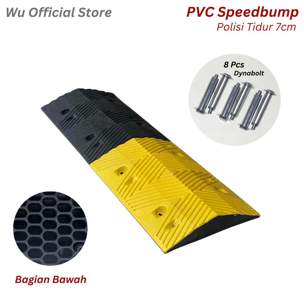 Speedbump 7 CM Rubber PVC / Polisi Tidur Karet 1 Meter