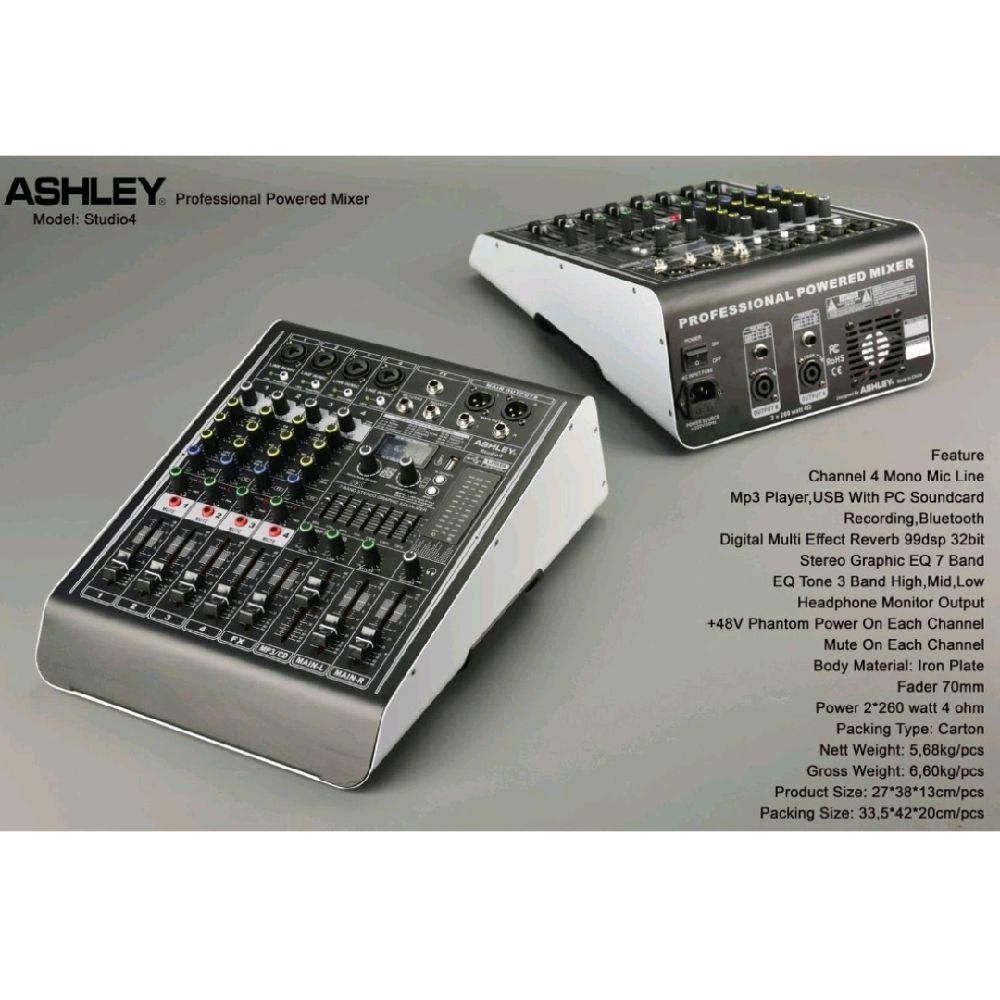 Power Mixer Ashley Studio 4 4 Channel // Profesional Power Mixer Ashley Studio 4