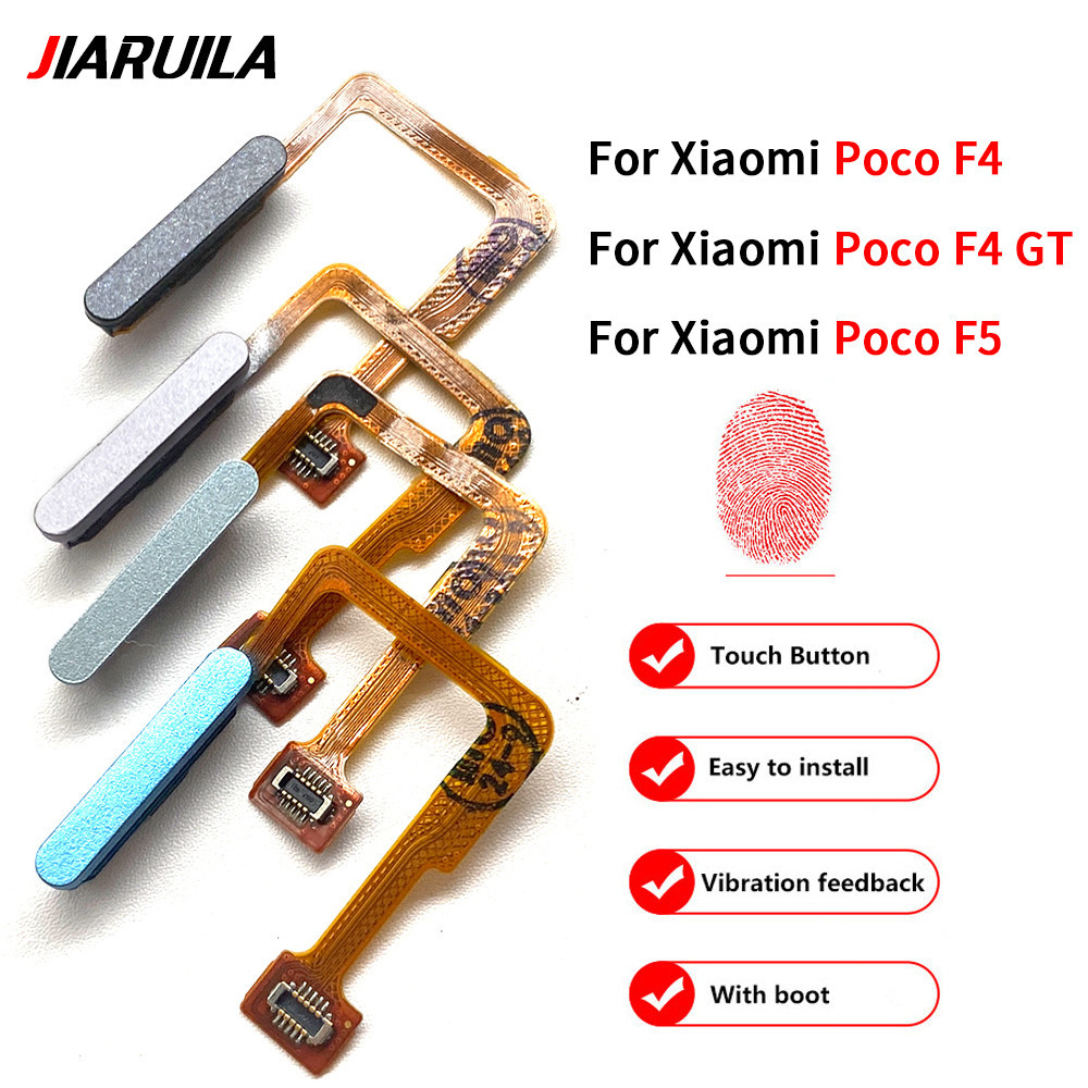 Perbaikan Sensor Sidik Jari Untuk Poco F4 GT F5 Kabel Fleksibel Tombol Menu Kembali Rumah