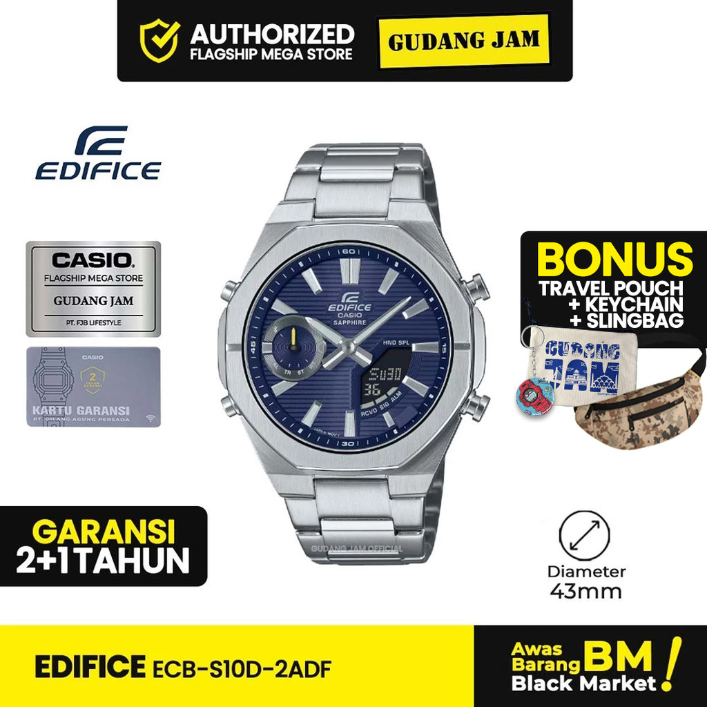 Edifice Pria ECB-S10D-2ADF ECB-S10D-2A ECB-S10D ECBS10D ECB S10D