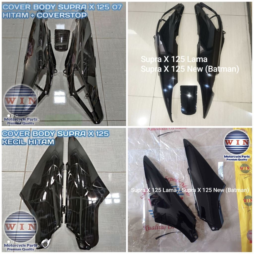 Cover Body Honda SUPRA X 125 LAMA / SUPRA X 125 NEW (BATMAN) 2004 - 2013 Besar & Kecil Merk WIN