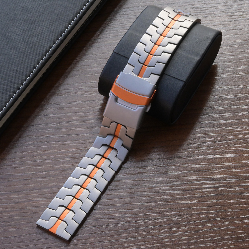 Titanium Orange 22mm 20mm Band for Huawei Wat 5 4/4 Pro GT 2 3 4 5 Pro 46mm Oneplus Wat 3 2 Amazfit 