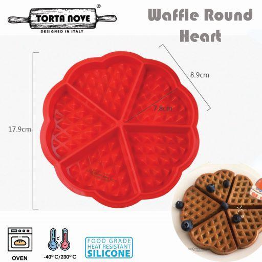 Cetakan Waffle Cetakan silikon Cetakan kue BISA MASUK OVEN Torta Nove - BULAT