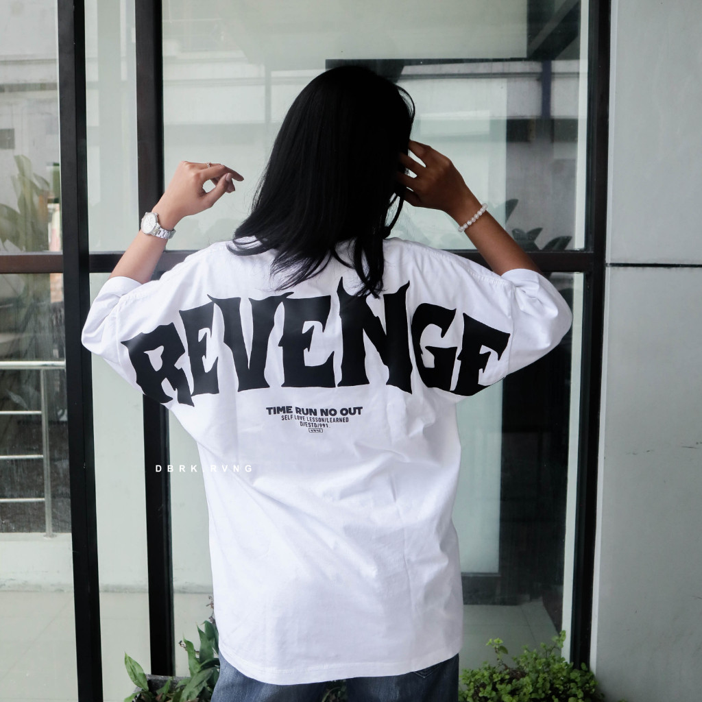 OVERSIZED T-SHIRT -  REVENGE - WHITE - DBRK RVNG