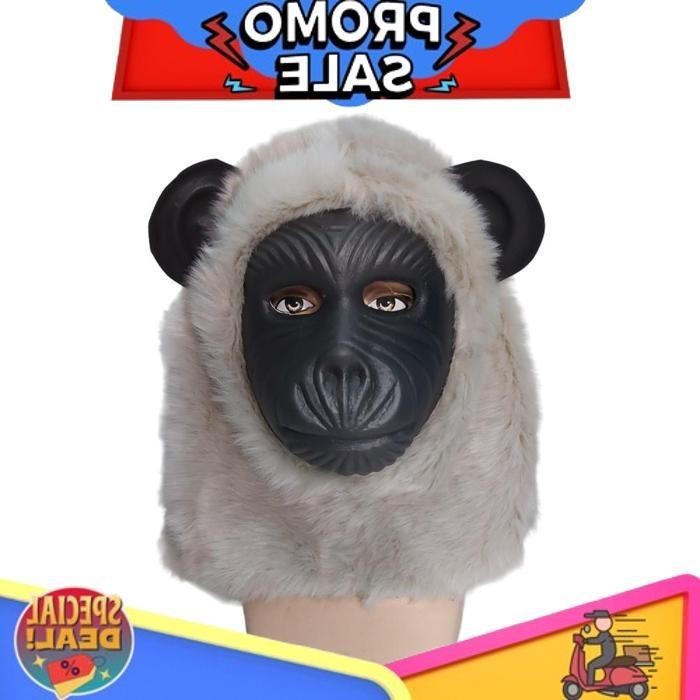 UNIKNIH Ready Stock Topeng Monyet Bulu Realistis Dewasa | Masker Gorila Cosplay Kostum Karnaval Lucu