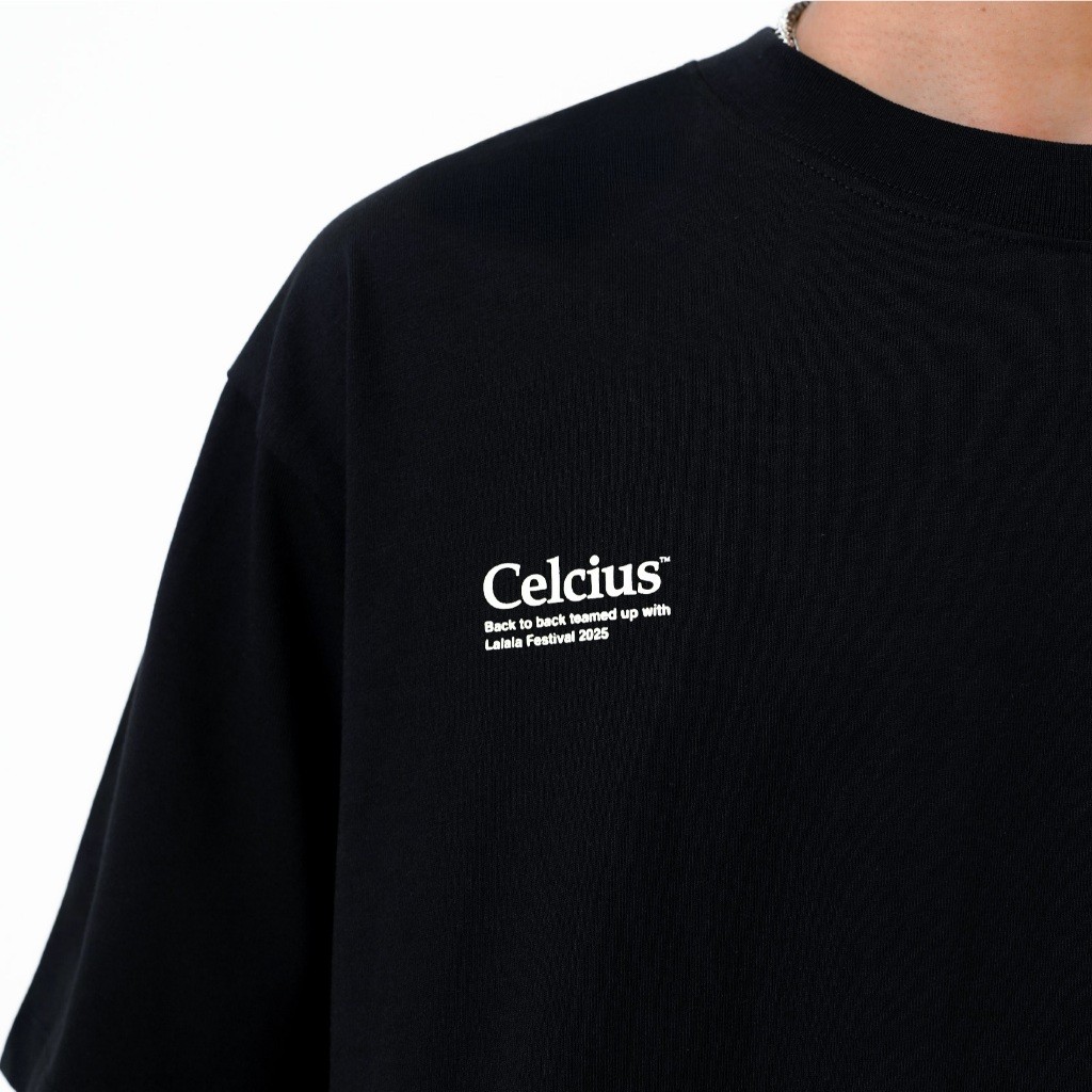 COD CELCIUS LALALA Bloom Wildly T-Shirt LIN001706C Hitam T-shirt Pria