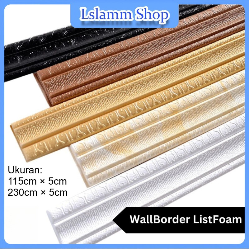 230cm*5cm Wallpaper List Border Foam Stiker list profil border foam stiker 3D Wall Border List