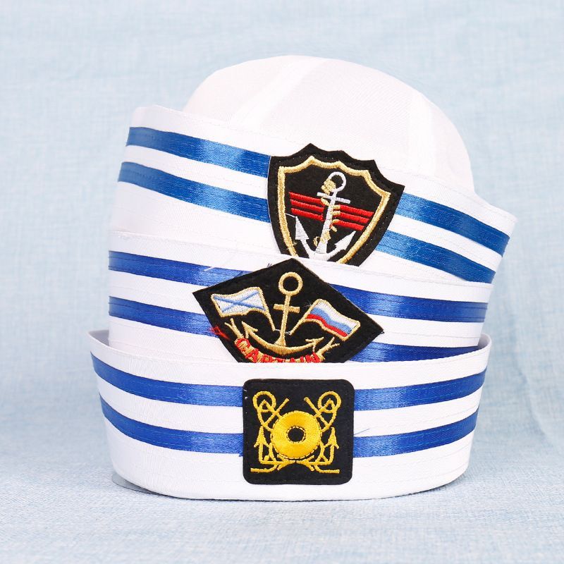 RF - Topi Sailor Topi Kapten Kapal Topi Pelaut Kapten Topi Nautical Topi Angkatan Laut Topi Sailor