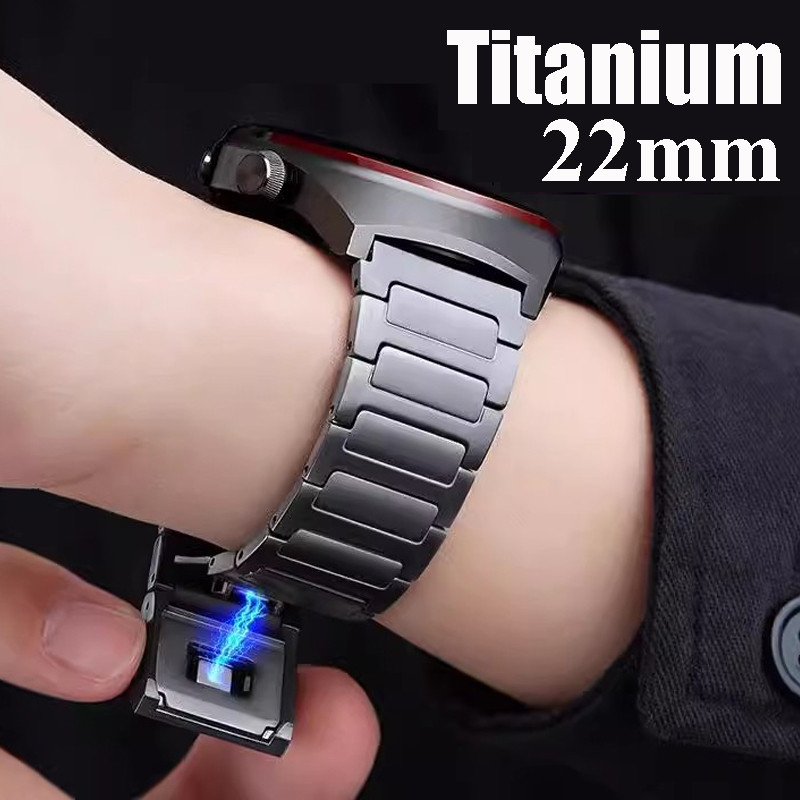 22mm Titanium Strap For Huawei Watch GT6 GT6Pro GT5 GT5Pro GT4 GT3 GT2 Bracelet Luxury Metal Strap F