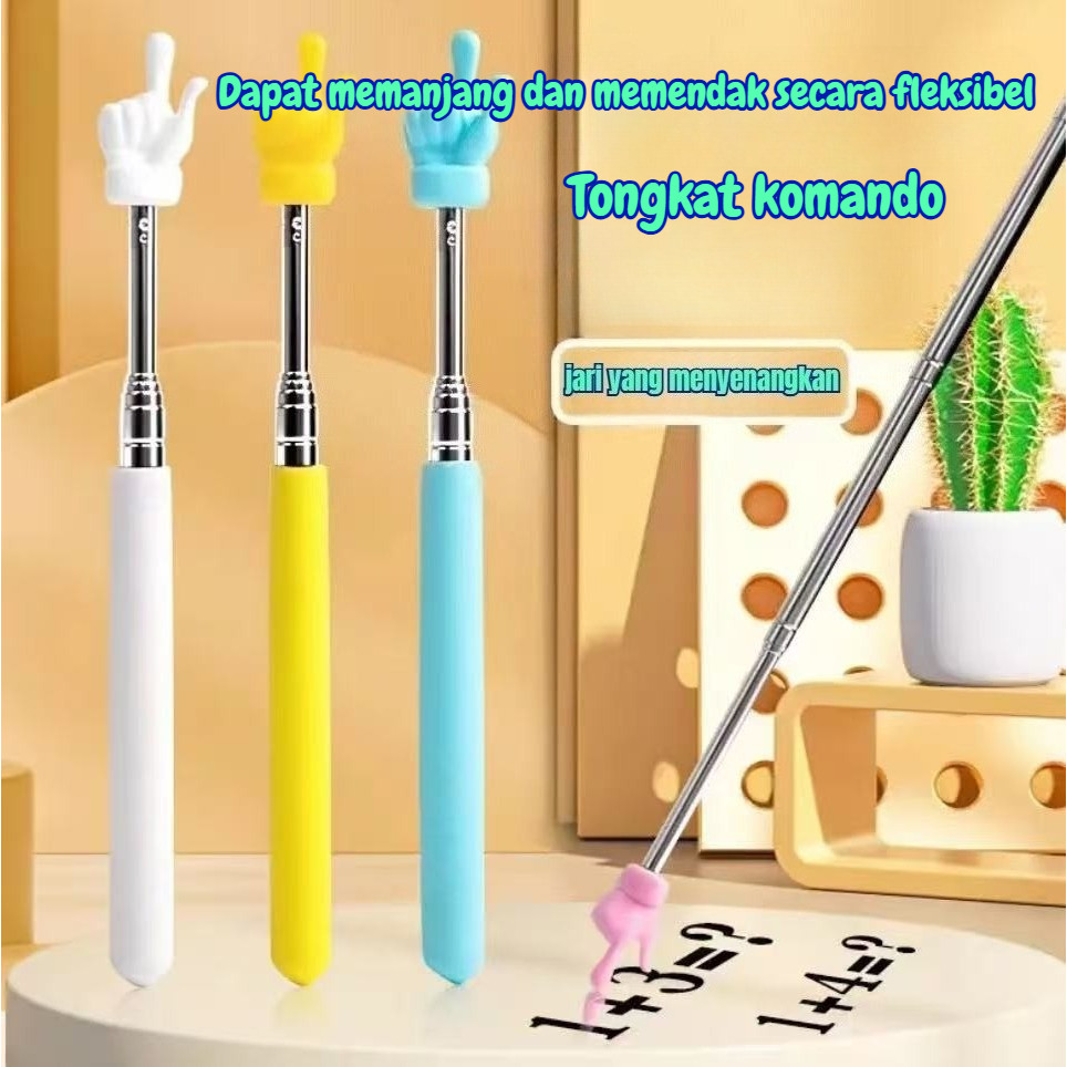 Tongkat Penunjuk Ajaib 68cm  Bisa Diperpanjang & Dilipat, Stainless Steel untuk Guru Mengajar di Pap