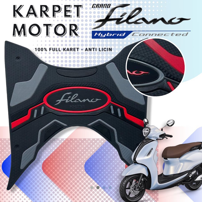 Karpet Yamaha Filano / Karpet Motor Filano / Karpet Filano / Alas Kaki Filano / Aksesoris Motor Fila
