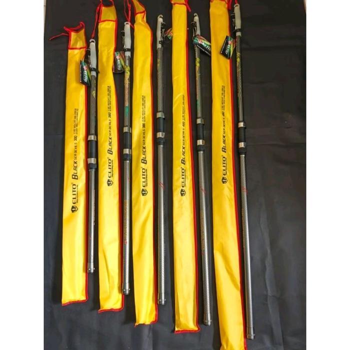 Promo Joran SURF BLACK SEA DEVILS  Carbon IM8 Reel Seat Fuji Tip Section solid Carbon Ringan dan Kua