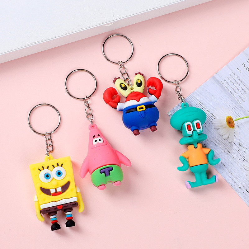 [DWCORNER] Spongebob Squarepants Gantungn Kunci Lucu Katun Gantungan Kunci Motif Karakter Gantungan 