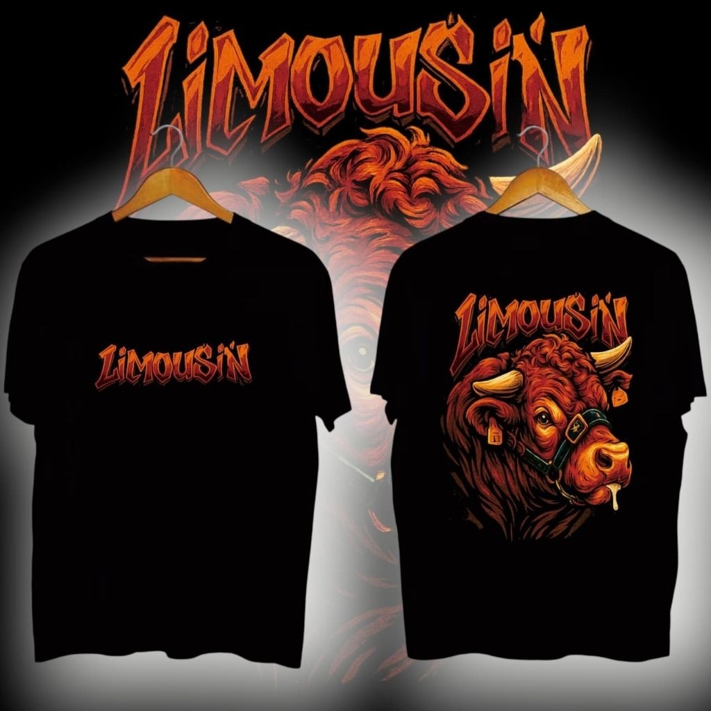 kaos peternak sapi desain sapi Limosin kaos peternak muda kaos sapi