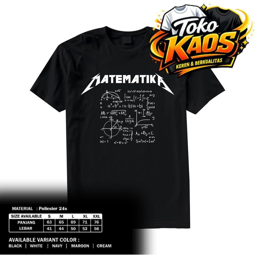 kaos matematika metallica  plesetan parodi Terbaru