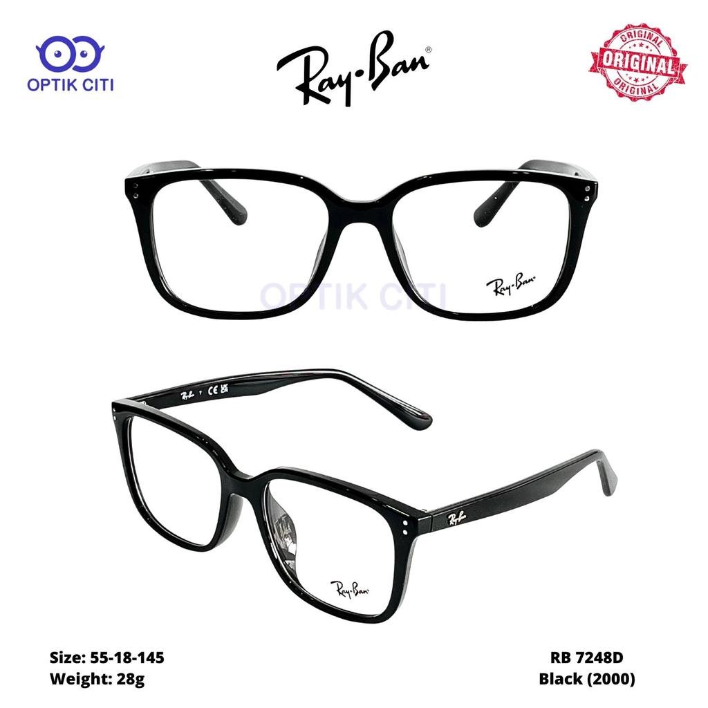 frame kacamata kotak pria wanita RayBan original RB 7248 D