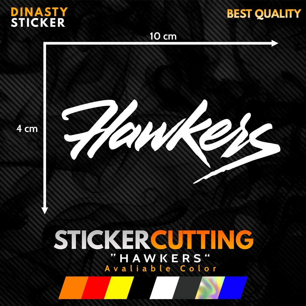 STICKER STIKER CUTTING LOGO HAWKERS