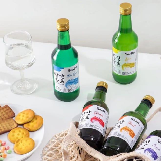 Soju Halal Non Alkohol Sooha Minuman Korea Sparkling Water Barkarbonasi