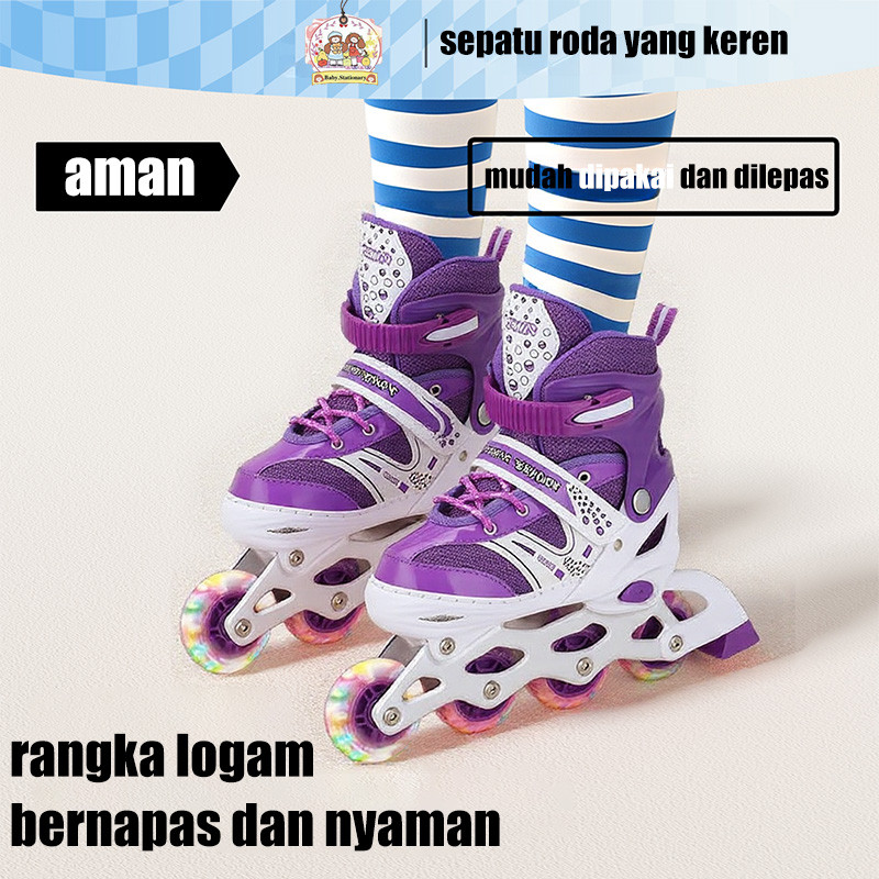 Sepatu Roda Anak Perempuan dengan 4 Roda Stabil Sepatu Roda Anak Laki Laki