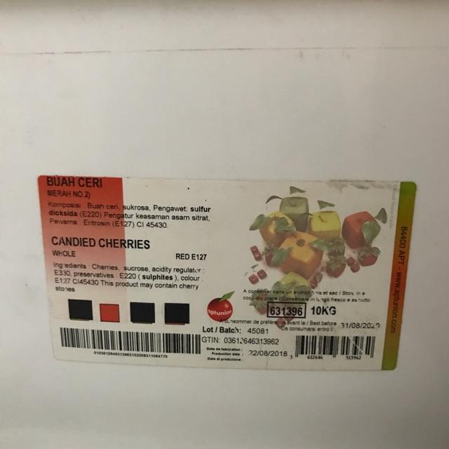 Buah Ceri - Cherry Merah Tanpa Tangkai 250gr