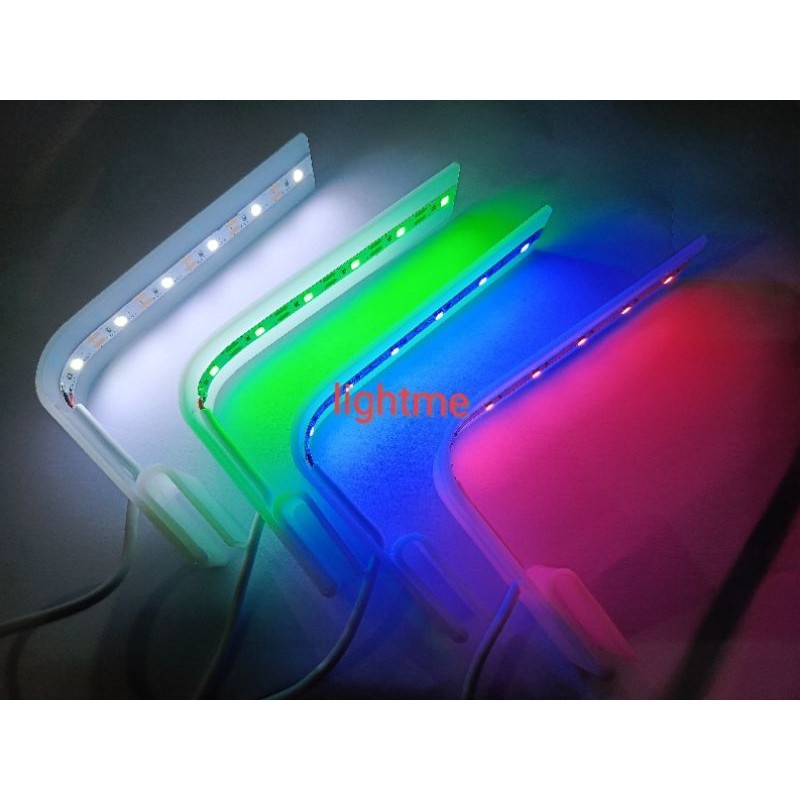 Lampu PW LED Aquarium Aquascape 7 mata Lampu Perangsang Warna Ikan USB 5v