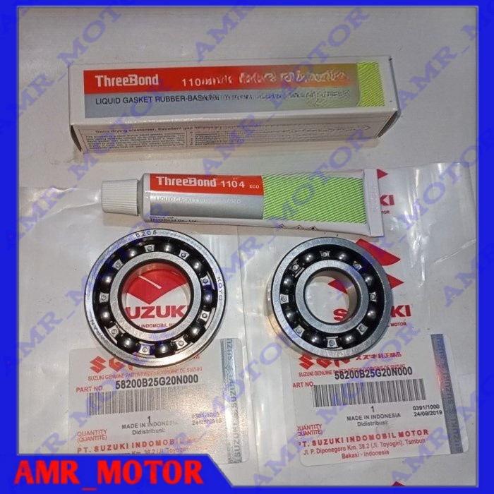 Bearing Kruk As Suzuki FR 80 Suzuki A100 6304  + 6204 + Lem Threebond