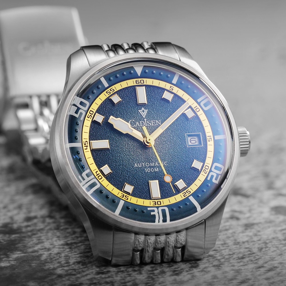 CADISEN Automatic Mechanical Watch Man Silver Business Casual Waterproof Watch Japan MIYOTA 8215 Mov