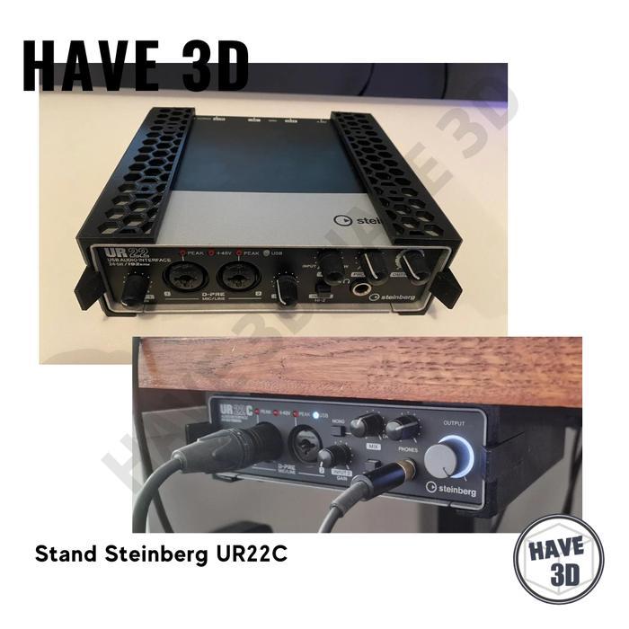 Bracket Steinberg UR22 mk1 mk 2 UR22C UR44 UR44C UR12 UR24C IXO12 IXO22 Holder Under Desk 3D Print C