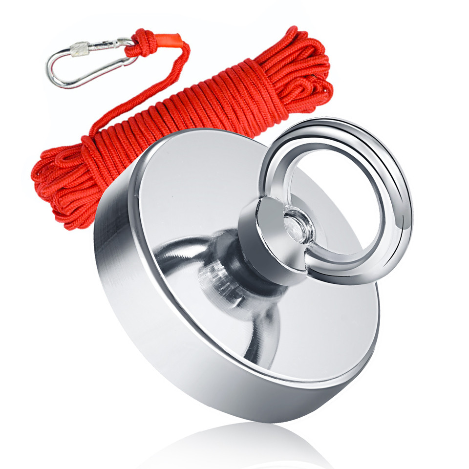 Super Strong Neodymium Magnet D60MM Heavy Duty Fishing Magnet for Retrieving in River and Fishing