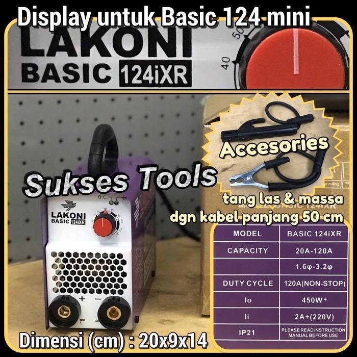 FLOWLAB Lakoni Basic 123 IX Basic123 IX Mesin Las Listrik 120 A 450 Watt ++ - Basic 124 mini, acc st