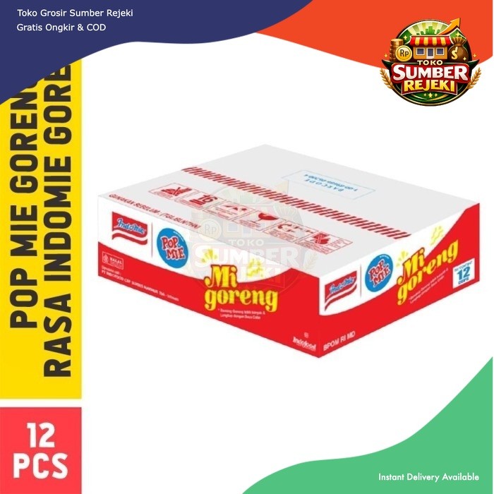 POP MIE GORENG RASA INDOMIE GORENG 1 DUS /12PCS POPMIE