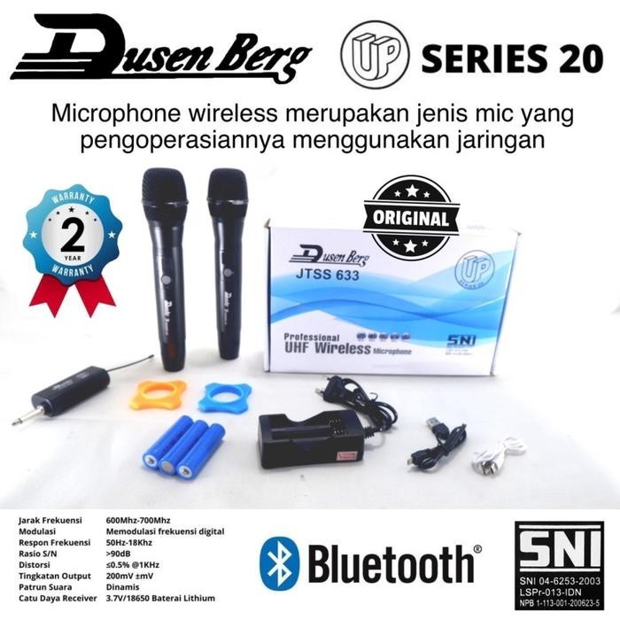 2 Mic Wireless DUSENBERG Series 20 Mic Bluetooth Bisa Charger- Garansi