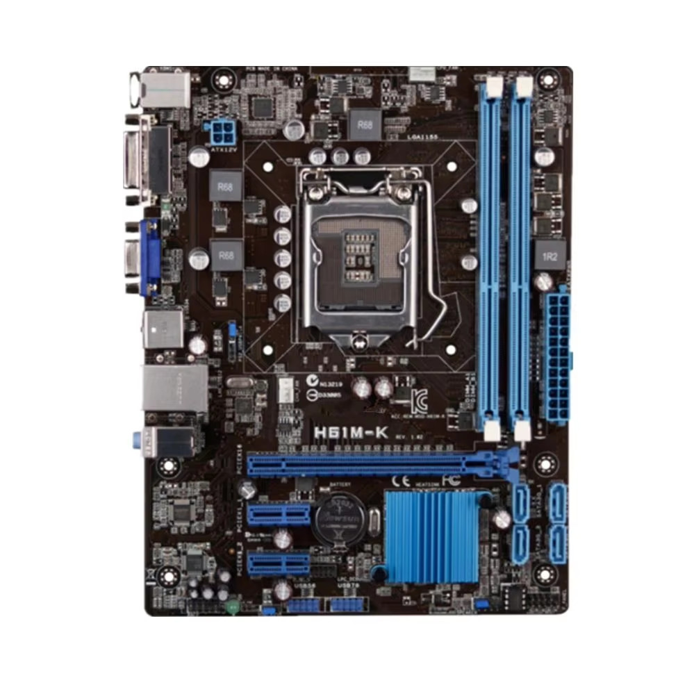 H61M-K motherboard for intel LGA 1155 DDR3 USB2.0 16GB DVI VGA H61 desktop motherboard boards