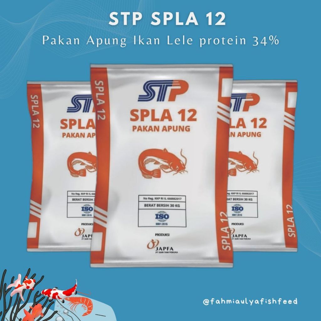 PAKAN IKAN MURAH (Kemasan 20 Kg) Stp Spla 12 -2 Pakan Ikan Lele Apung Protein 34% | Spla 12