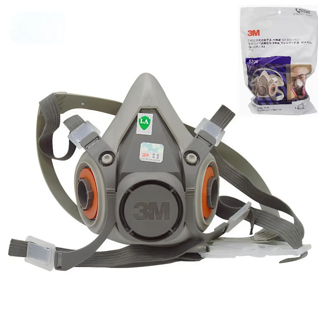 DIMSTORE Masker 3M 6200 Half Face Respirator Gas Mask - Body Only