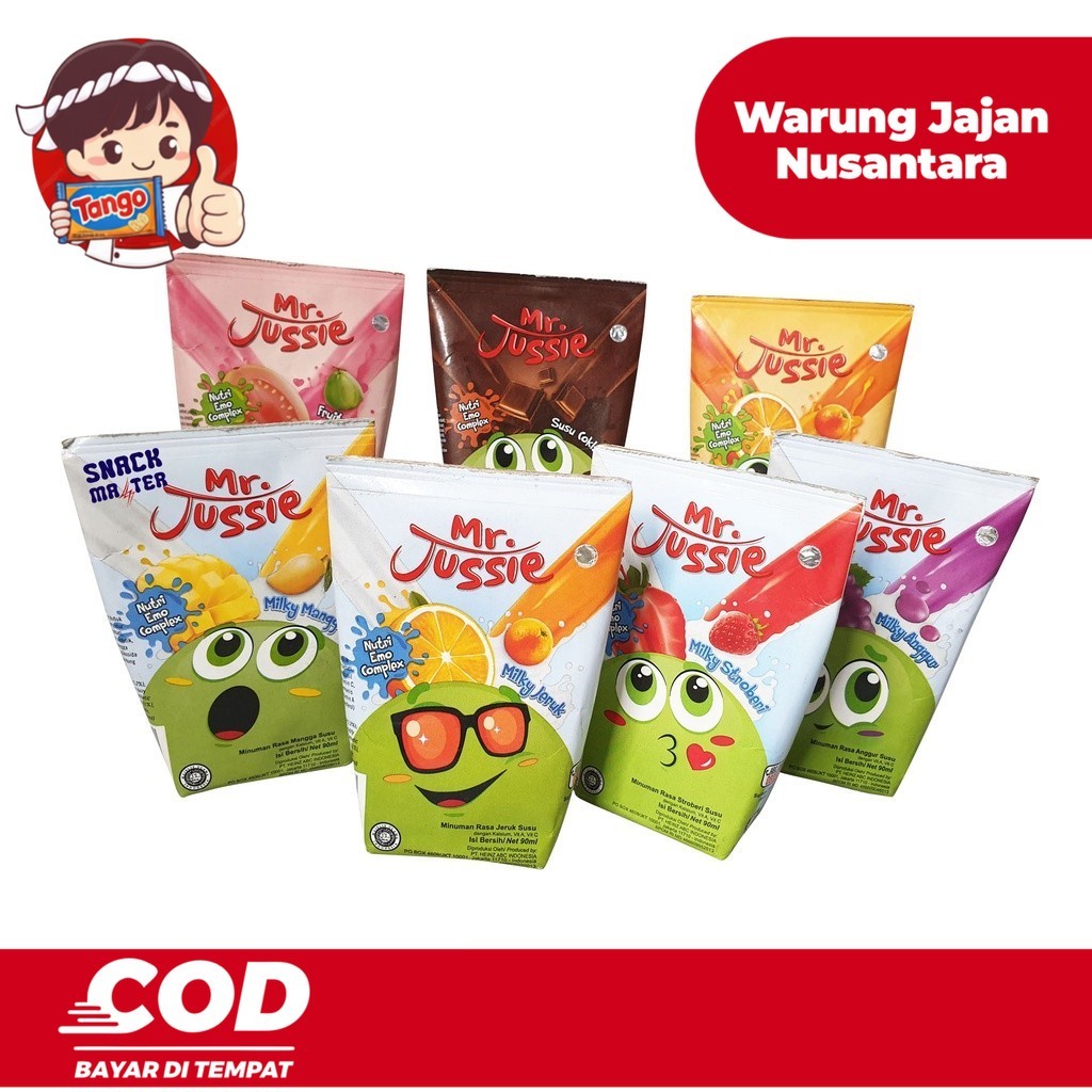 Mr. Jussie Minuman Jus Buah Susu - Netto 90 ML