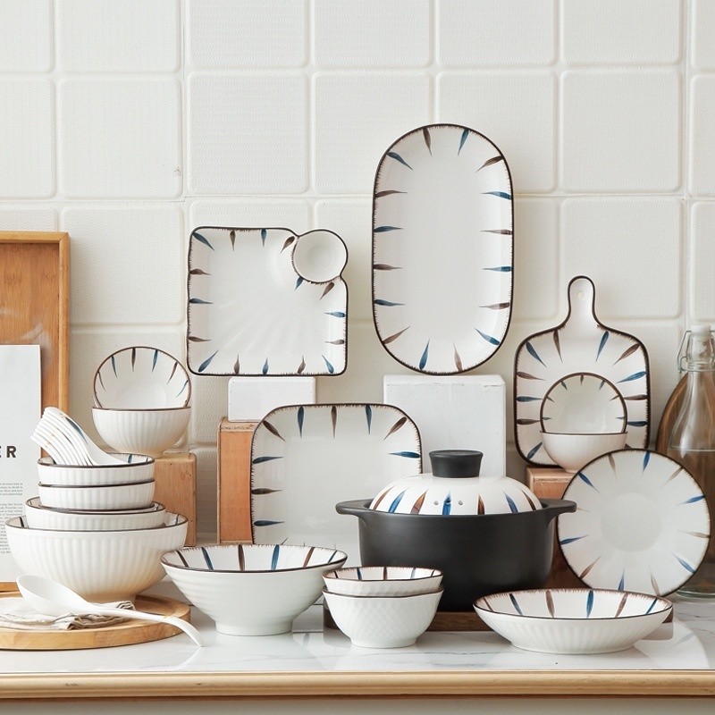 RoyalHuis Piring Keramik Makan Motif Jepang Series sakai / Piring Makan Jepang / Piring Makan Motif 