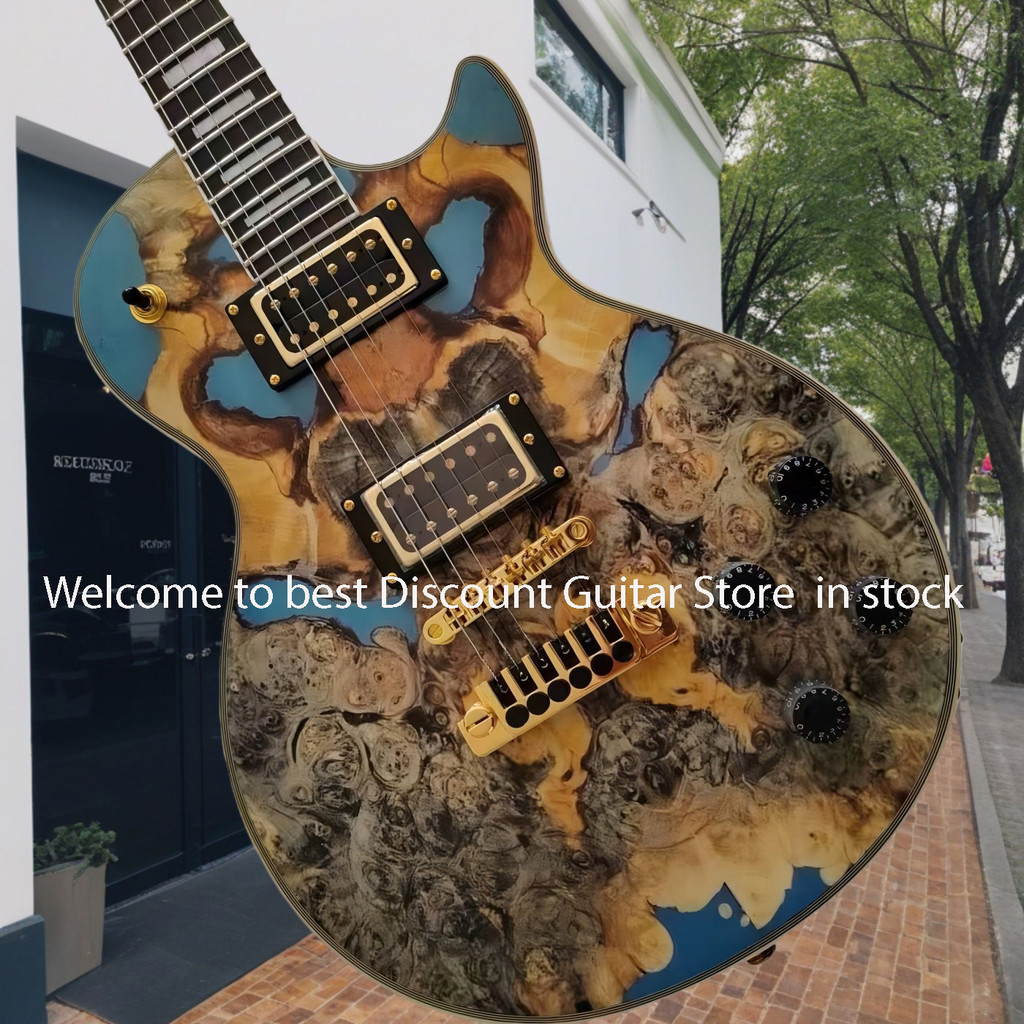 factory best Custom electric guitar, ebony fretboard ,gold hardware ,fret binng,01236