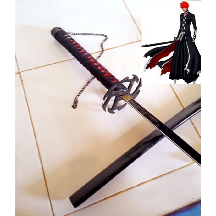Mewah Katana Kayu 100cm Tenza Sangetsu 2 Bankai ichigo bleach