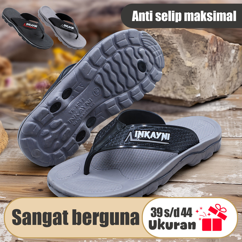 Inkayni Sandal Full Karet Jepit Pria Terbaru Sandal Jepit Pria Anti Slip Dan Anti Licin Sepatu Sanda
