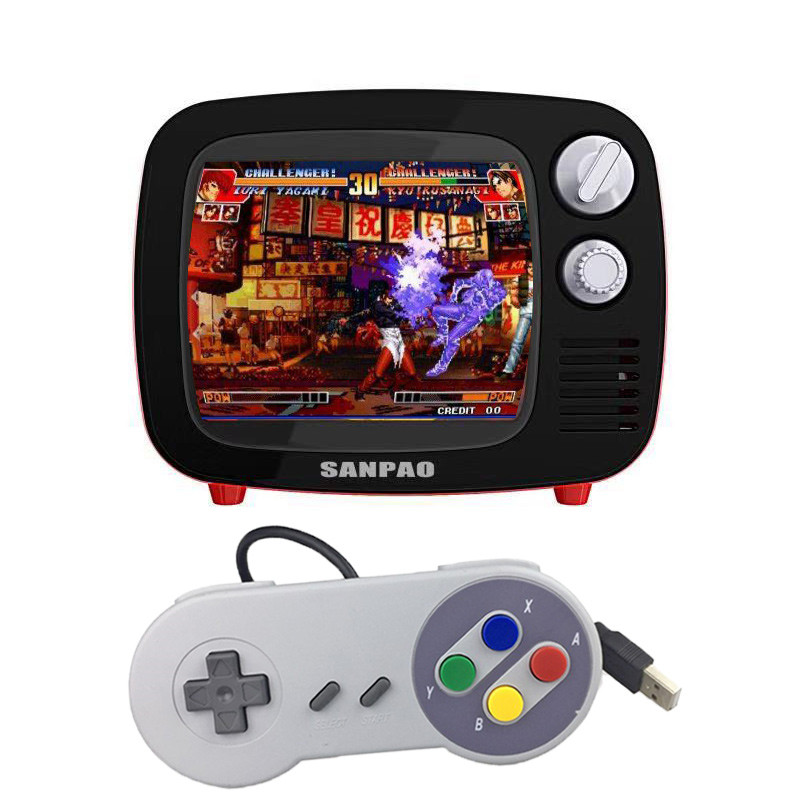 Nostalgic 3.5-inch TV mini portable TV three-shot retro TV Android game console TV